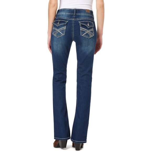 Bootcut Jeans Women Mid-Rise Curvy Insta Stretch Denim Sizes 0-24 - Picture 2 of 8